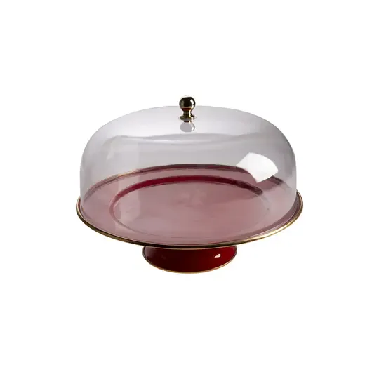 EMSAN TROY EMAYE 30 CM AYAKLI KEK FANUSU KIRMIZI