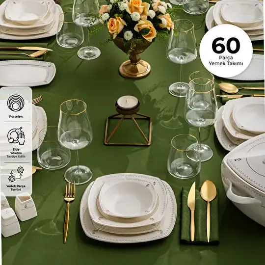 EMSAN BELİNDA YEMEK TKM 60 PRÇ YARIM KARE