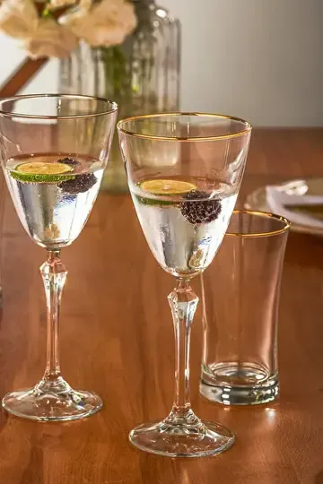 EMSAN DİCLE 24 PRÇ CAM SET GOLD