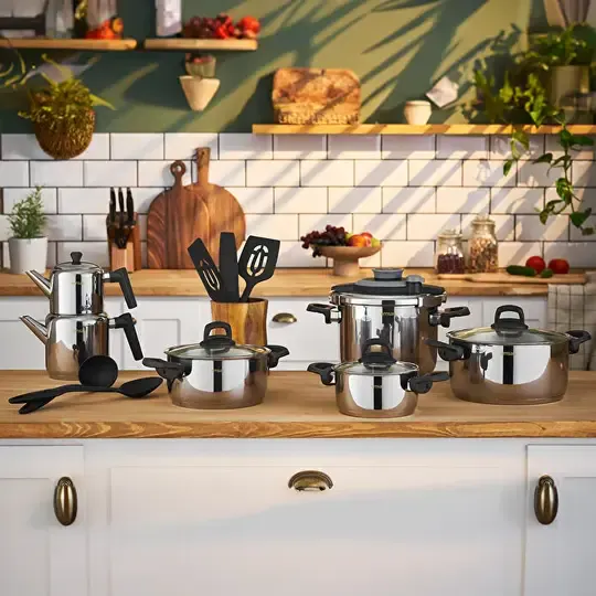 EMSAN WEDDİNG 16 PRÇ TENCERE SETİ ÇELİK