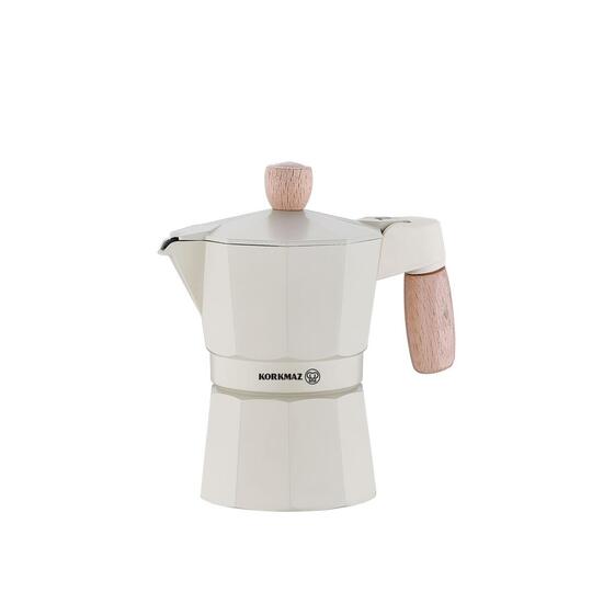 KORKMAZ A5572 ETNA MOKA POT 3 FİNCAN 150ML BEYAZ