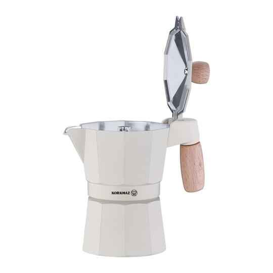 KORKMAZ A5572 ETNA MOKA POT 3 FİNCAN 150ML BEYAZ