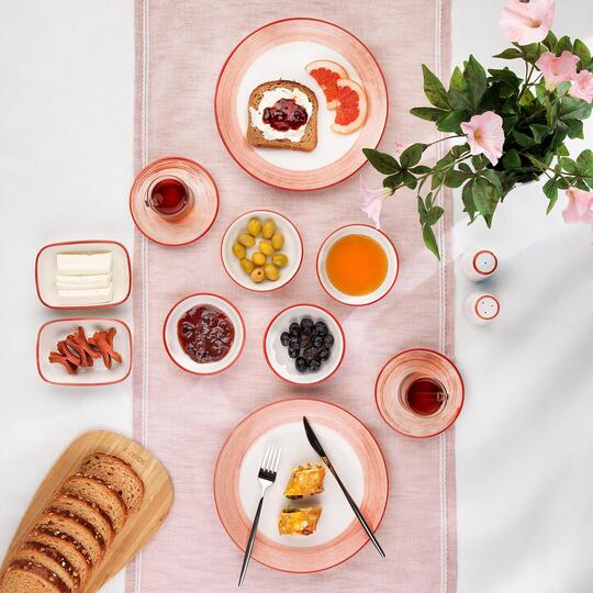 SCHAFER VİVİAN KAHVALTI TAKIMI 32 PARÇA KIRMIZI