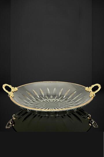 EFEGİL 3607 ANTİK KRİSTAL GOLD CAM SALATA KASESİ