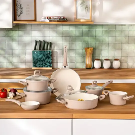 EMSAN SWİSS CRYSTAL TENCERE SETİ 11 ROSE