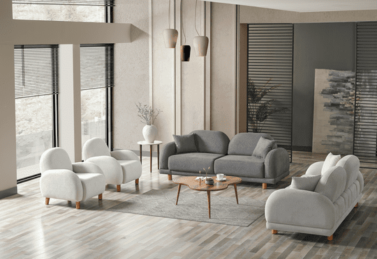 ELİF MOBİLYA bahama siyah koltuk takımı