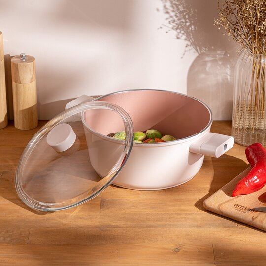 EMSAN SWİSS CRYSTAL 20 CM DERİN TENCERE PEMBE