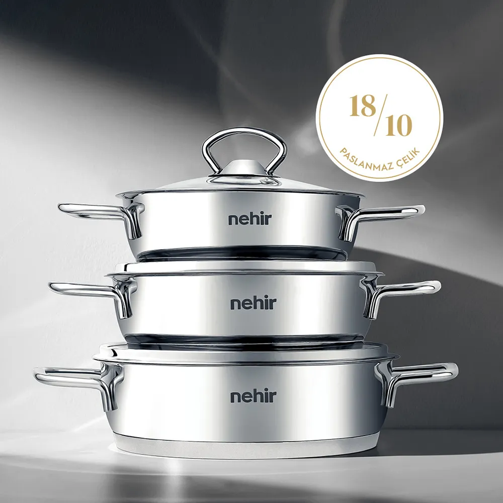 NEHİR SİLVER ÇELİK 6P SAHAN SET