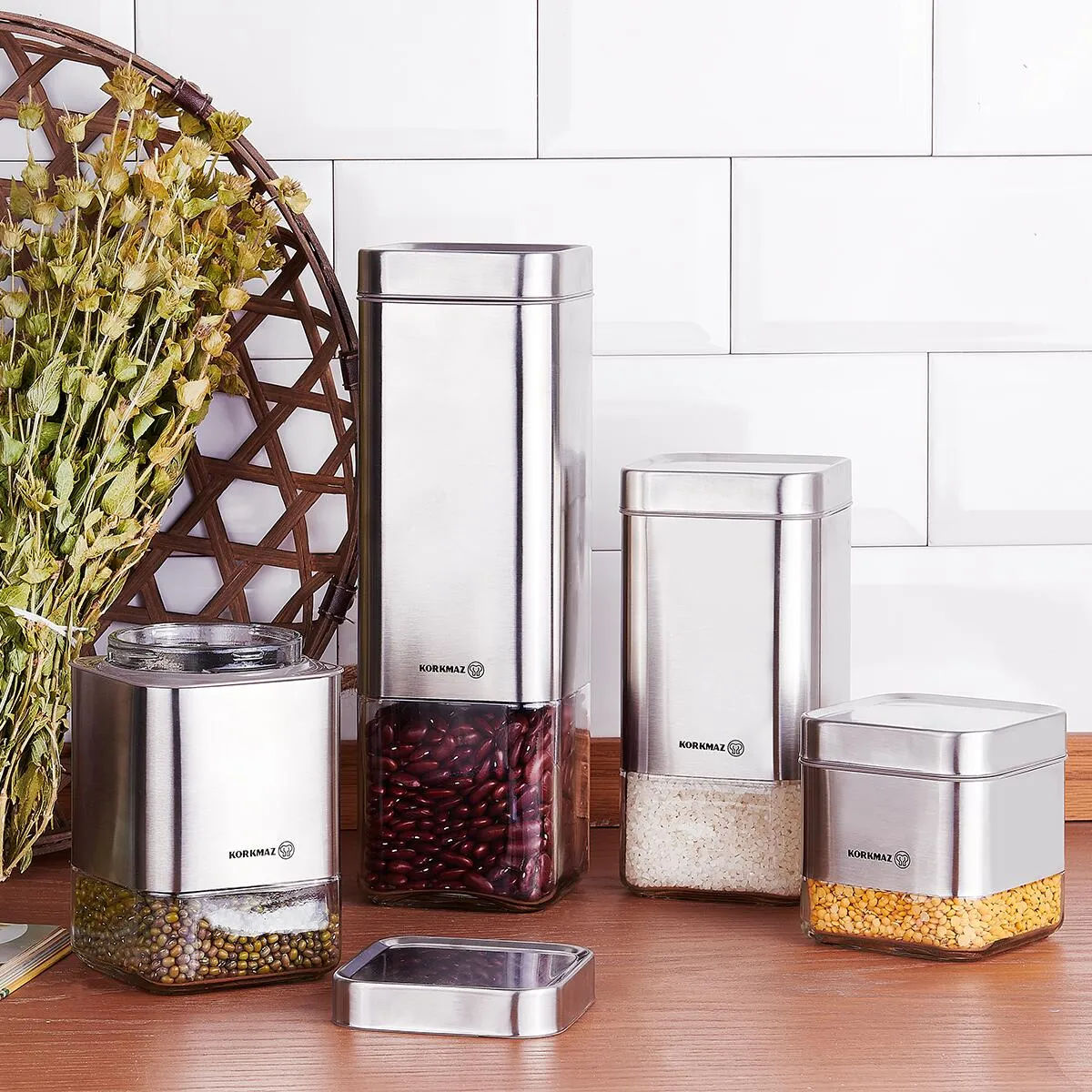 KORKMAZ A693-02 STORA 4LÜ SAKLAMA SETİ SATİN