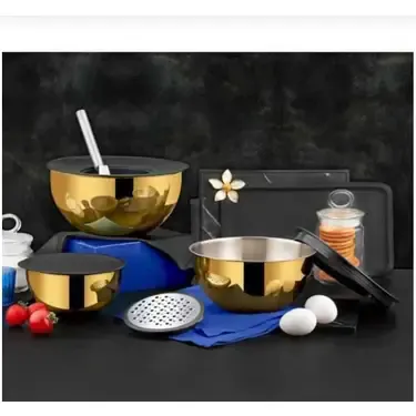 ÖZLİFE SA-525 AZRA SAKLAMA VE KARIŞTIRMA KABI TİTANYUM GOLD