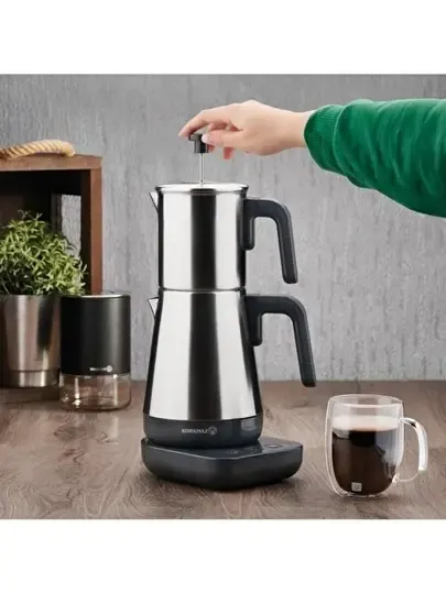 KORKMAZ A850-1 MODERNA ELEKT. ÇAYDANLIK GRİ/SATİN