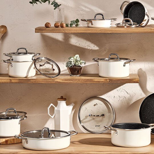 EMSAN MASTER CLASS 6 PRÇ MİDİ TENC. SET BEYAZ