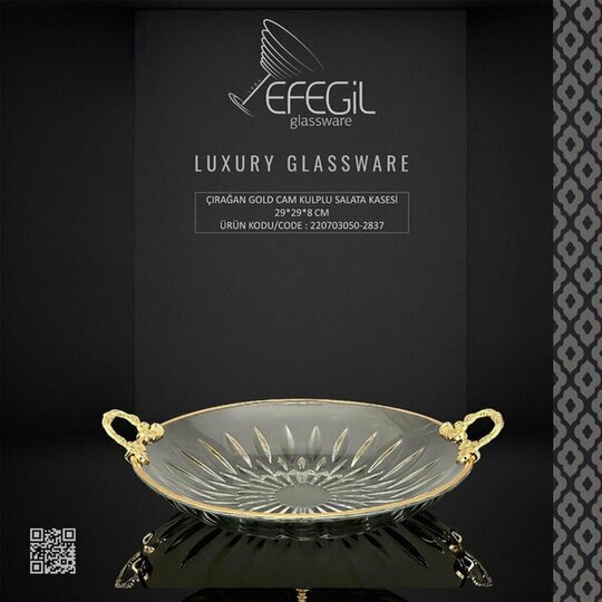 EFEGİL ÇIRAĞAN GOLD 2837 SALATA KASESİ AYAKLI