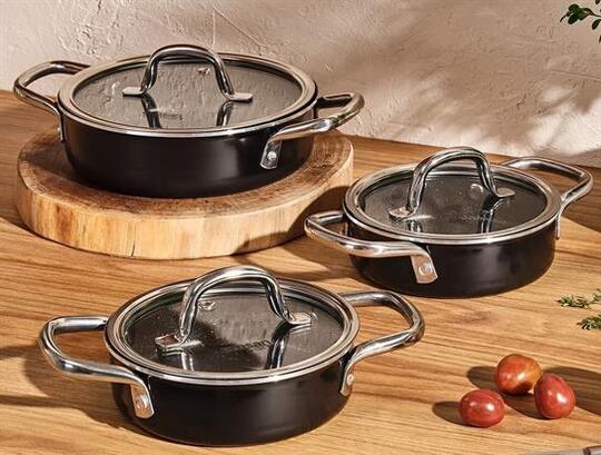 EMSAN MASTER CLASS 6 PRÇ SAHAN SET SİYAH