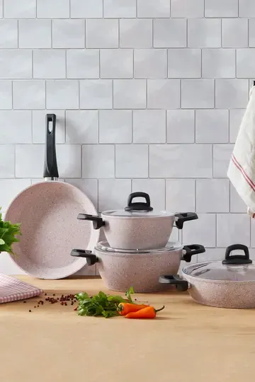 EMSAN OASİS-S 7 PRÇ GRANİT SET LAVANDER