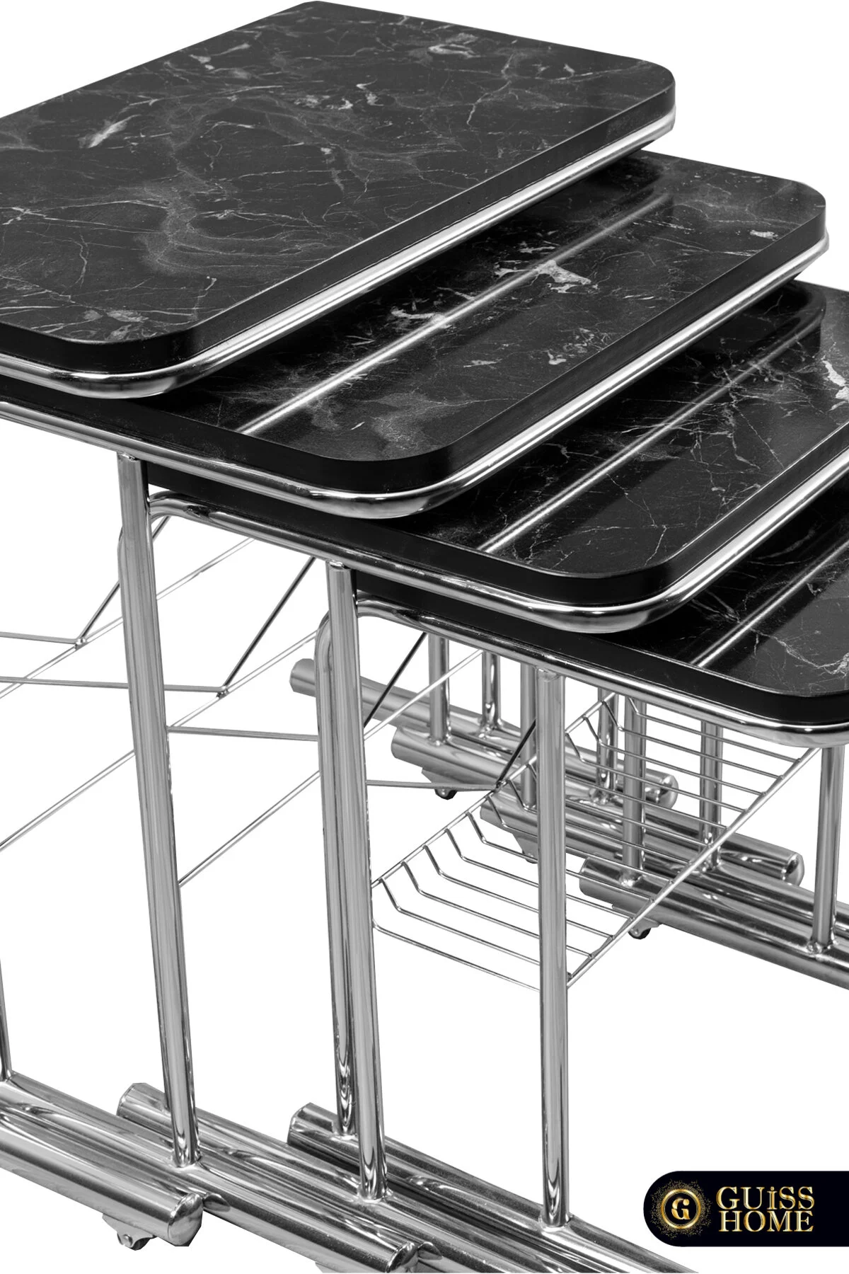 GÜRSES 849-112 TUAL ZİGON KROM AYAK SİYAH MERMER