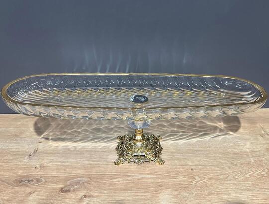 EFEGİL 3612 ANTİK KRİSTAL GOLD CAM KÜÇÜK KAYIK AYAKLI