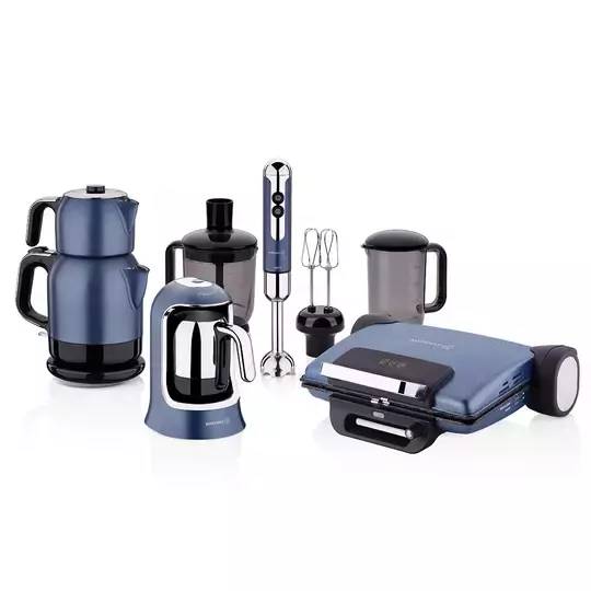 KORKMAZ AZURA A1819 14 PARÇA ELEKTRO SET LACİVERT