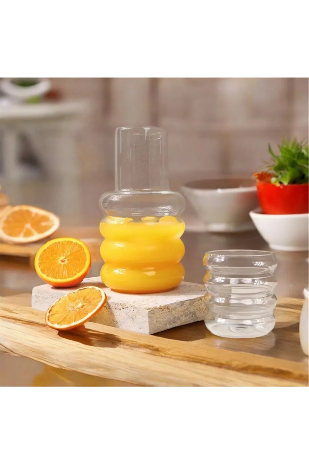 EFEGİL 3497 KEMER BARDAKLI BAŞUCU SÜRAHİ SETİ 1000 ML