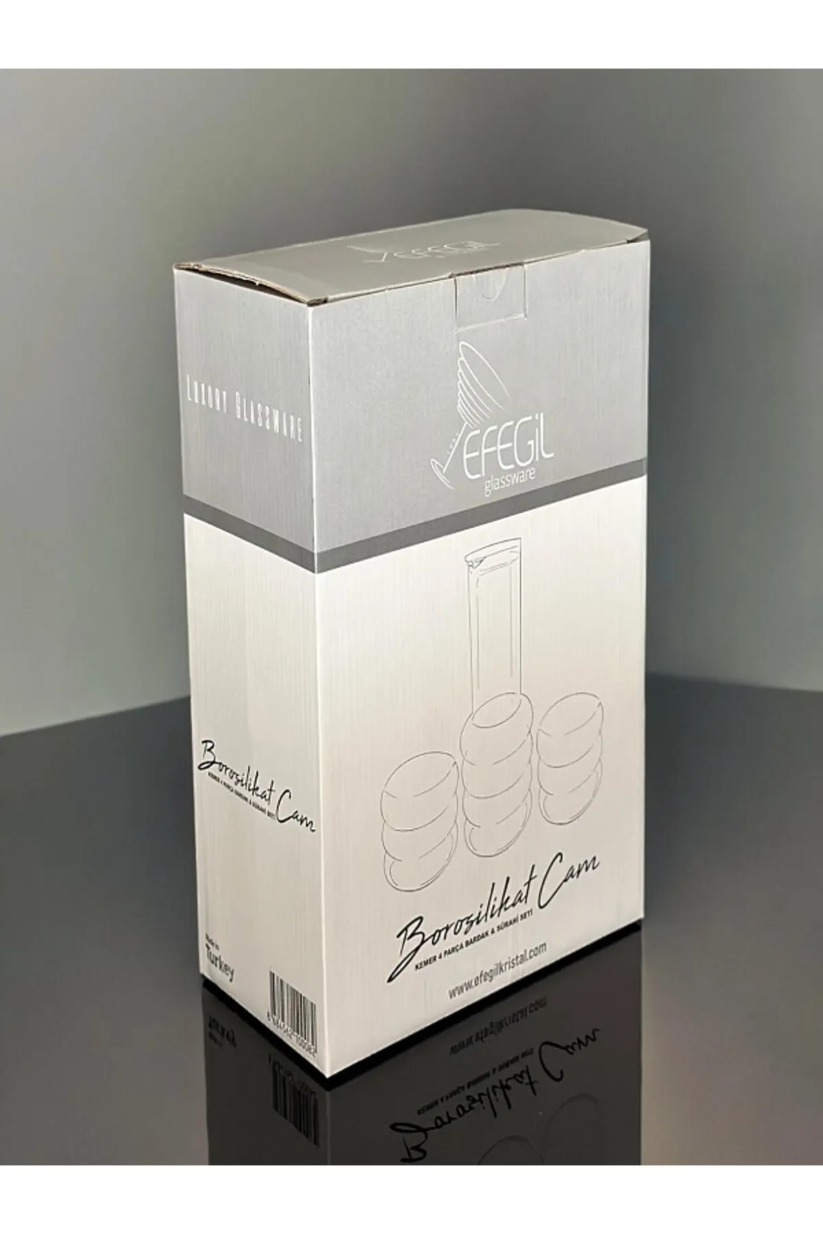 EFEGİL 3496 KEMER 4 PRÇ BARDAK SÜRAHİ SETİ 1200 ML