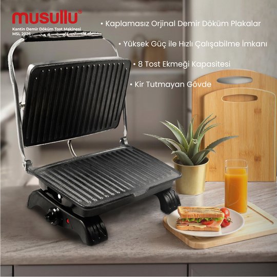 MUSULLU DÖKÜM KANTİN TOST MAKİNASI