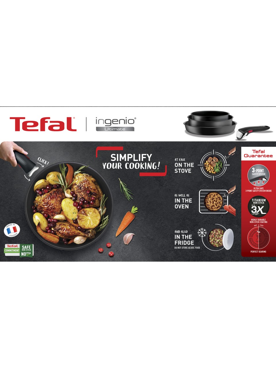 TEFAL İNGENİO ULTİMATE 3X 12 PRÇ TAVA SET