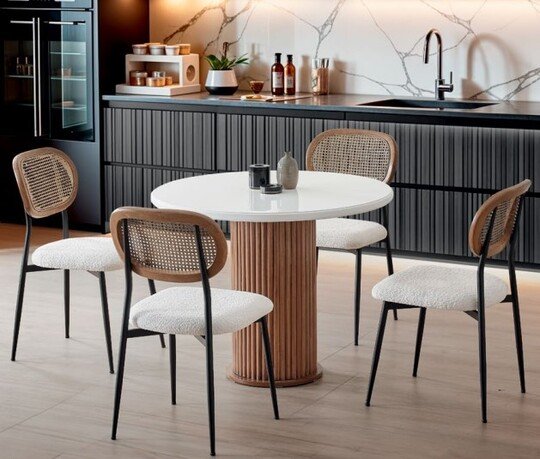 Dengema Beyaz Ceviz Masa Takımı