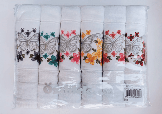 ÖZDİLEK LUPİNE BEYAZ 6LI ÇANTALI HAVLU