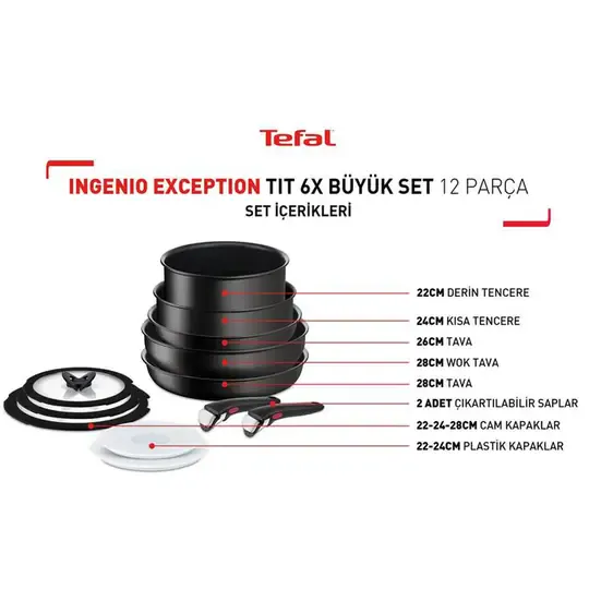 TEFAL İNGENİO EXCEPTİON TİT 6X TAVA SET