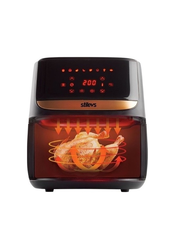 STİLEVS SGH25680 AIRTRON AF-600 TERAZİLİ SICAH HAVA FRİTÖZÜ SİYAH