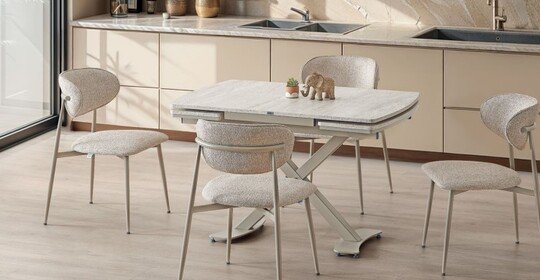 Dengema Traverten Kapuçino Masa Takımı