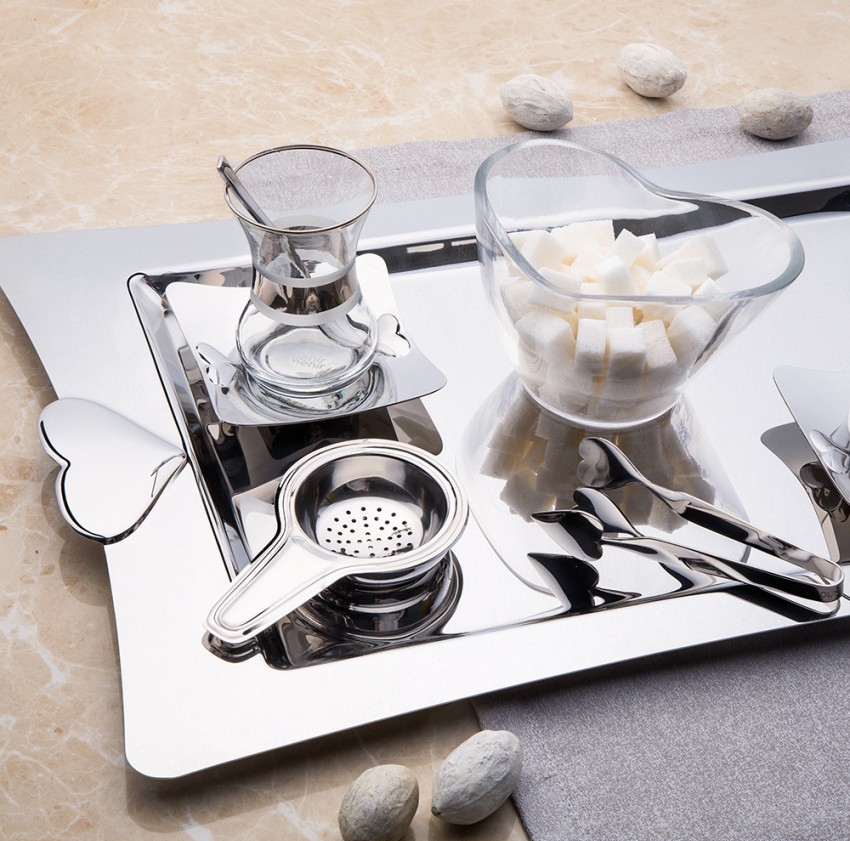 NEHİR CANAN SADE ÇAY TEPSİ