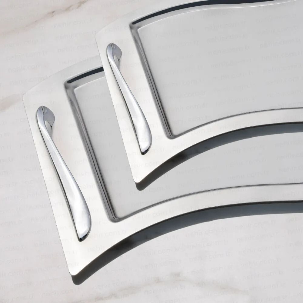 NEHİR LARA 2 Lİ SADE ÇAY TEPSİ