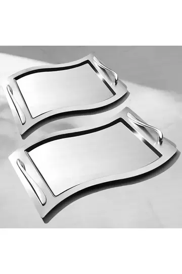 NEHİR LARA 2 Lİ SADE ÇAY TEPSİ