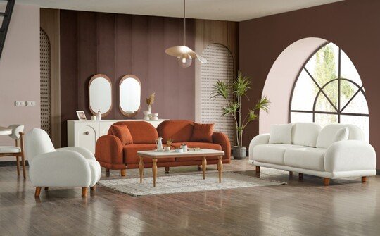 Elif Bahama Krem Konsept Koltuk Takımı