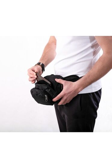Unisex Dört Bölmeli Çapraz Ve Bel Çantası Bodybag