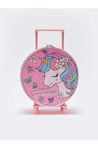 LCW ACCESSORIES Baskılı Kız Çocuk Çekçekli Çanta