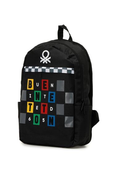 OVERQ-03759 3PR Siyah Unisex Sırt Çantası