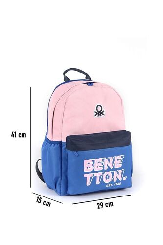 Unisex Çocuk Benetton Çift Bölmeli İlkokul Sırt Çantası 03844