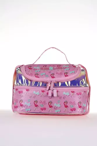 Kids & Love Flamingo Aynalı Simli Beslenme Çantası 24x15x15 (l7066)