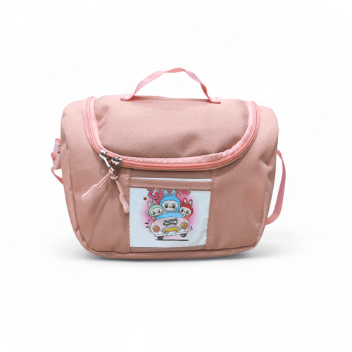 Kore Tarzı Beş Bölmeli Aksesuarlı Beslenmeli ve Kalemlikli 3 lü Okul Çanta Seti