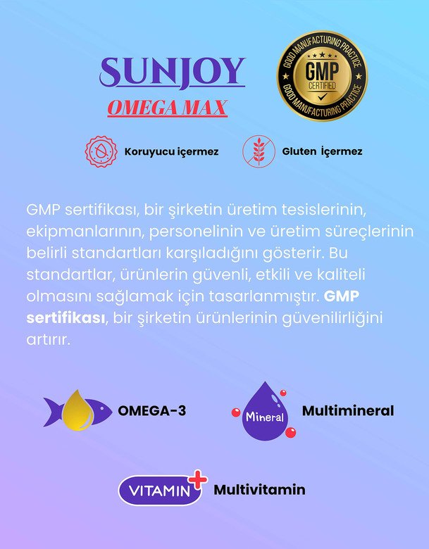 Sunjoy Omega MAX - Balık Yağı ve Multivitamin