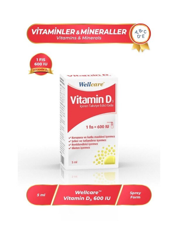 Wellcare Vitamin D3 600 IU 5 Ml - 06/2028
