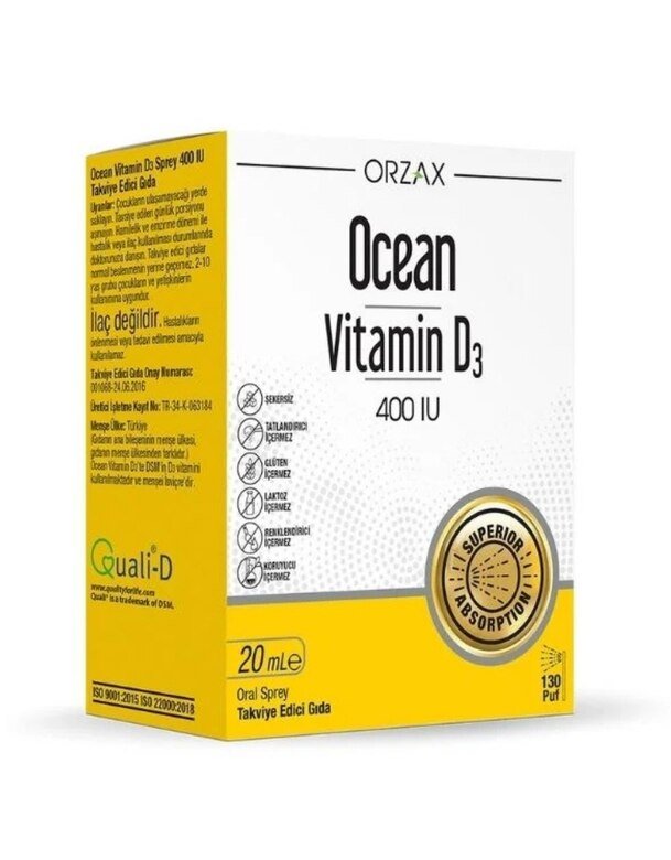 Ocean Vitamin D3 400 IU Oral Sprey 20 ML