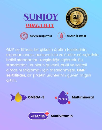 Sunjoy Omega MAX - Balık Yağı ve Multivitamin