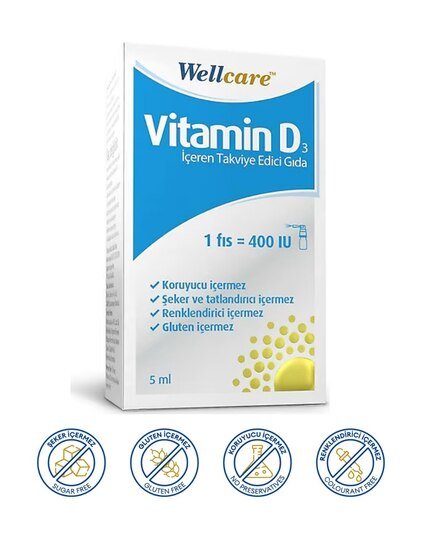 Wellcare Vitamin D3 400 IU 5 Ml - 03/2029