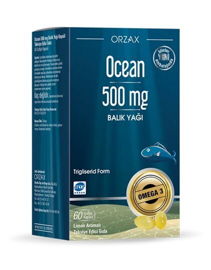 Ocean Omega 3 Balık Yağı 500 mg 60 Kapsül