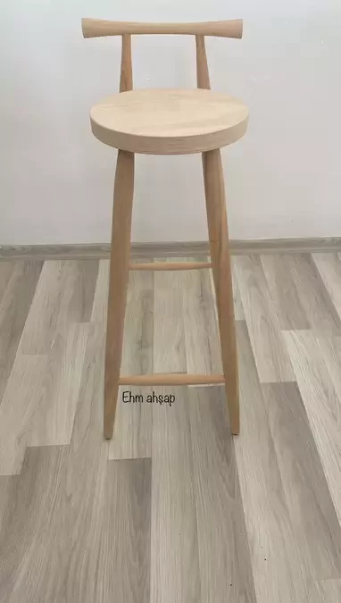 Sırtlı Bar Taburesi EHM Ahşap Sanatları