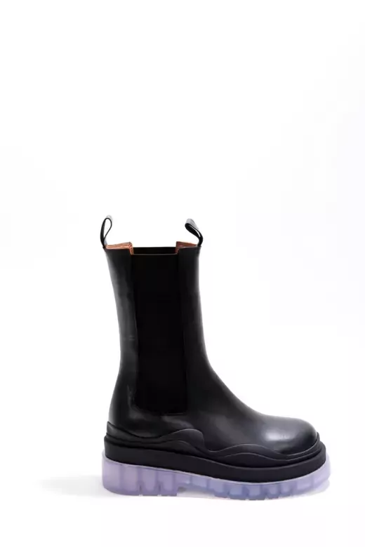 Kadın Siyah Deri Bot