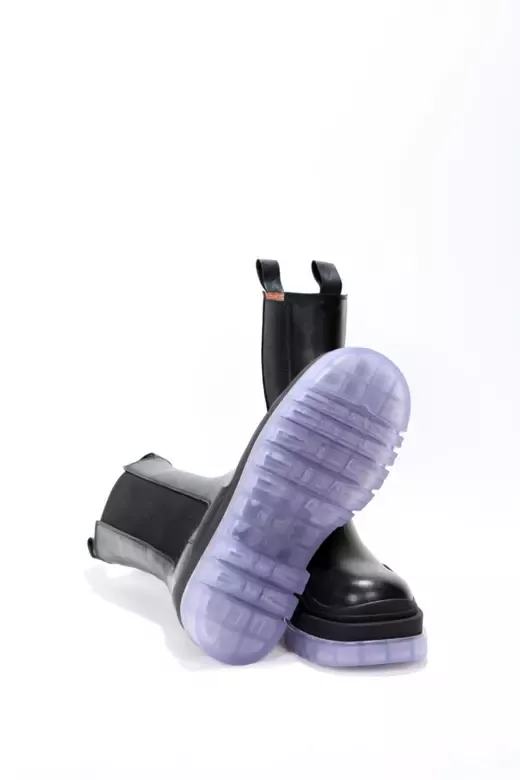 Kadın Siyah Deri Bot